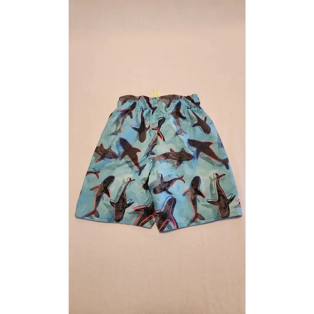 Boys Laguna Shark Graphic Swim Trunks Blue Size S (8) Board Shorts Beachwear